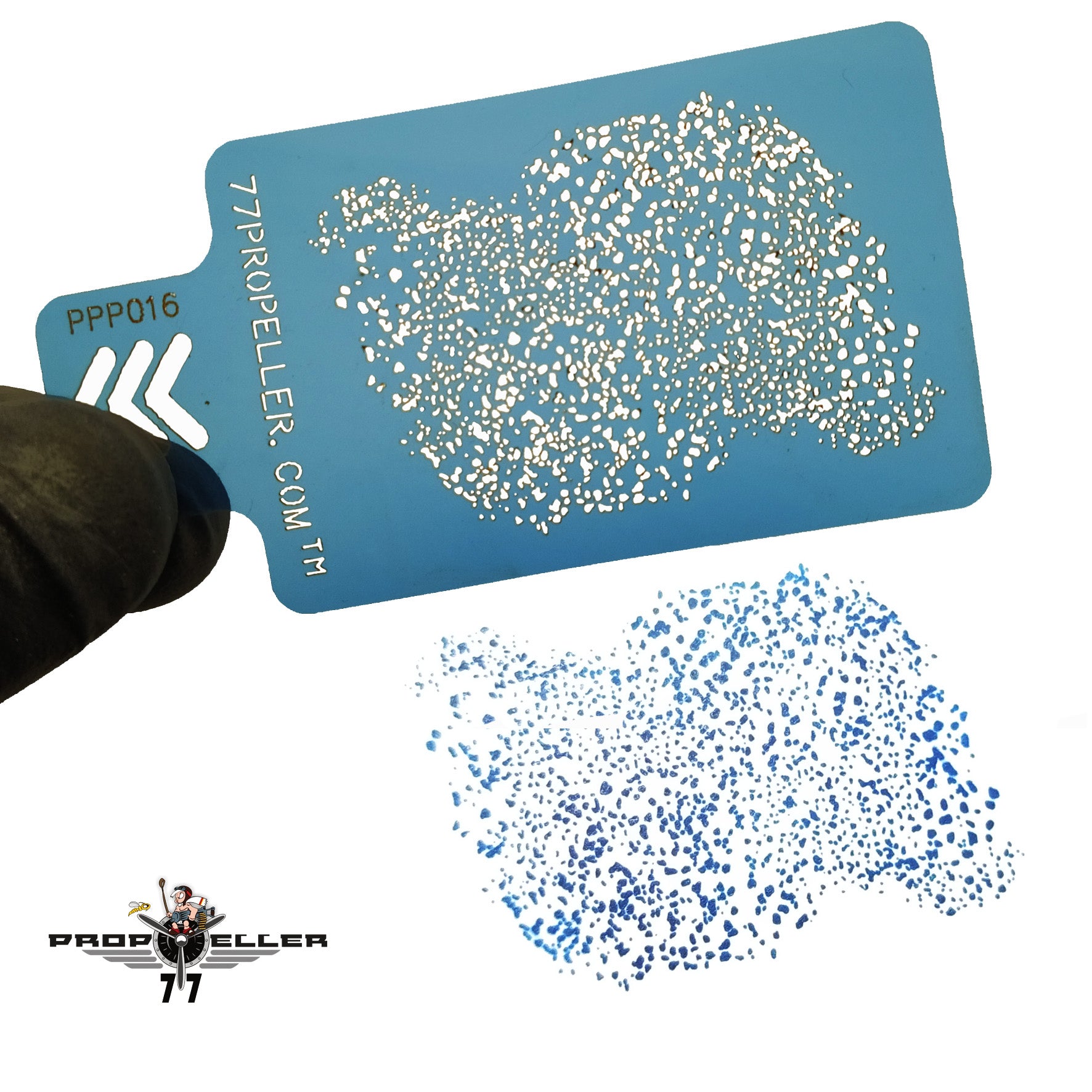 77 Propeller Micro Airbrush Stencil 60×40 mm PRP016 weathering pattern