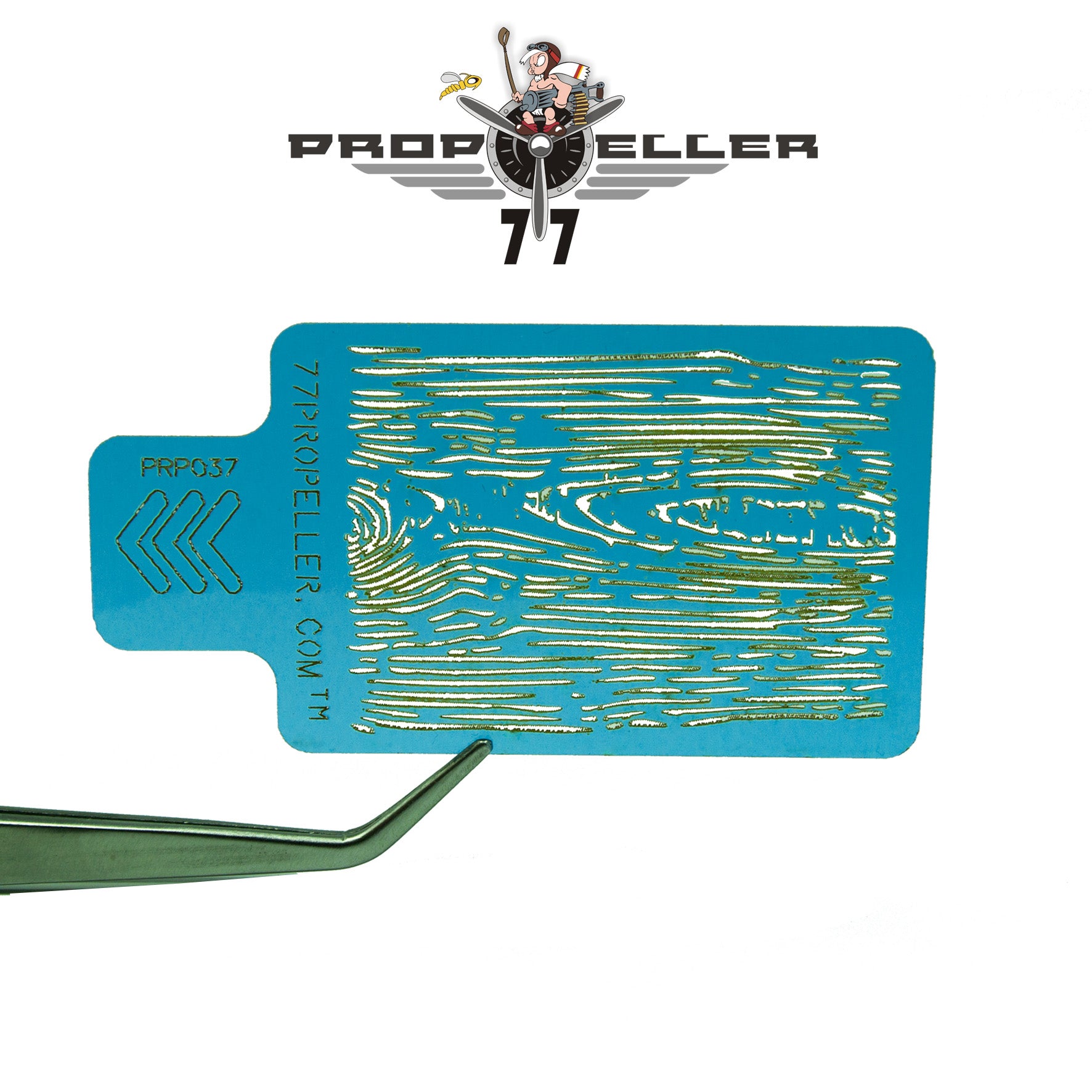 77 Propeller 節入り木目テクスチャー エアブラシステンシル 60×40mm PRP037 流れる木目パターン