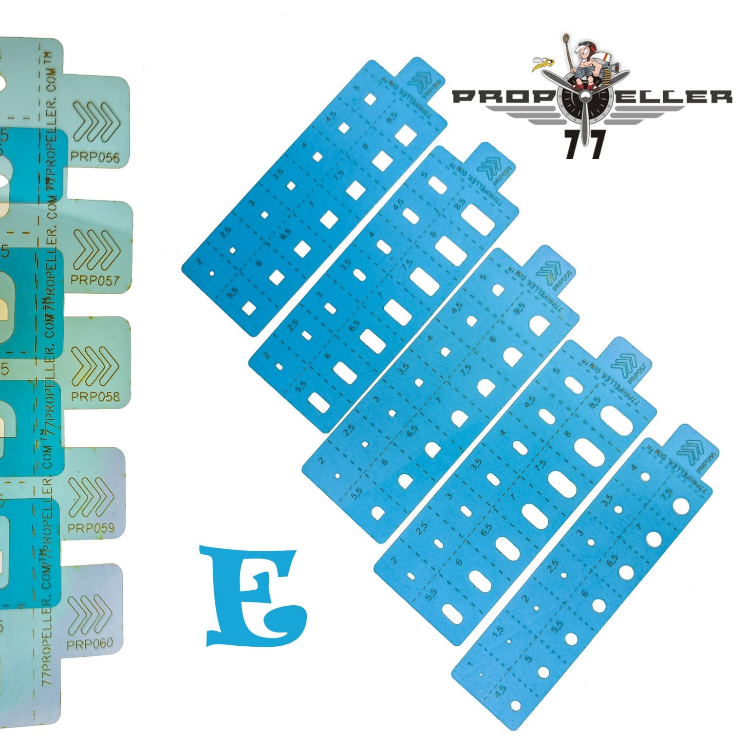 77 Propeller Set E スジ彫り&スプレーマスキングテンプレート5枚セット PRP061 PRP056〜PRP060