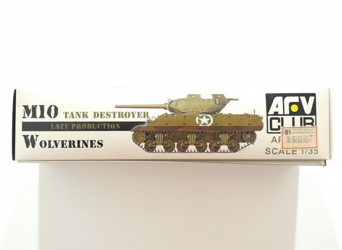 AFVクラブ M10 ウルヴァリンズ 後期型 1/35 ボックス側面(価格シール付き)
