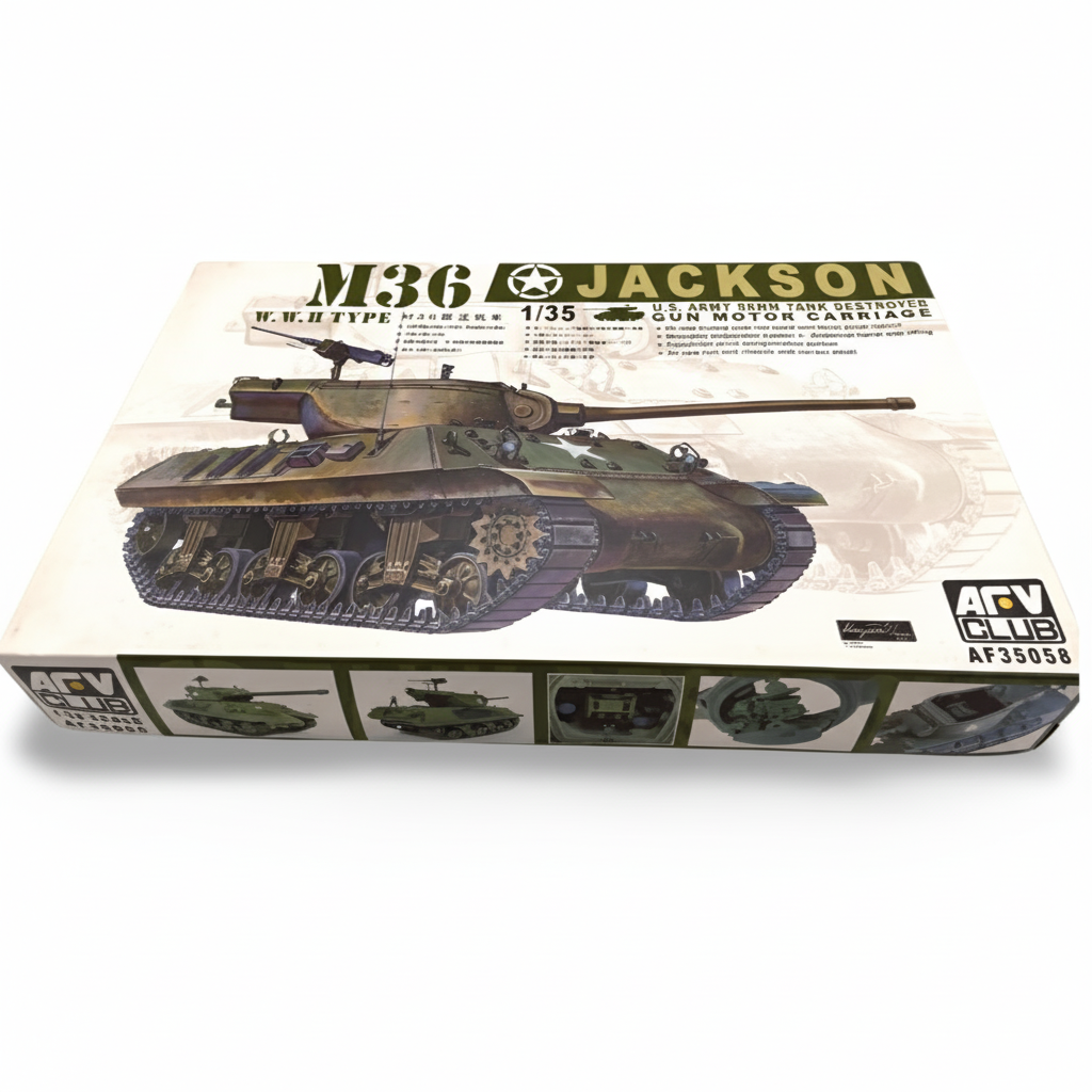 AFVクラブ M36 ジャクソン 1/35 ボックスアート(戦車全体図)