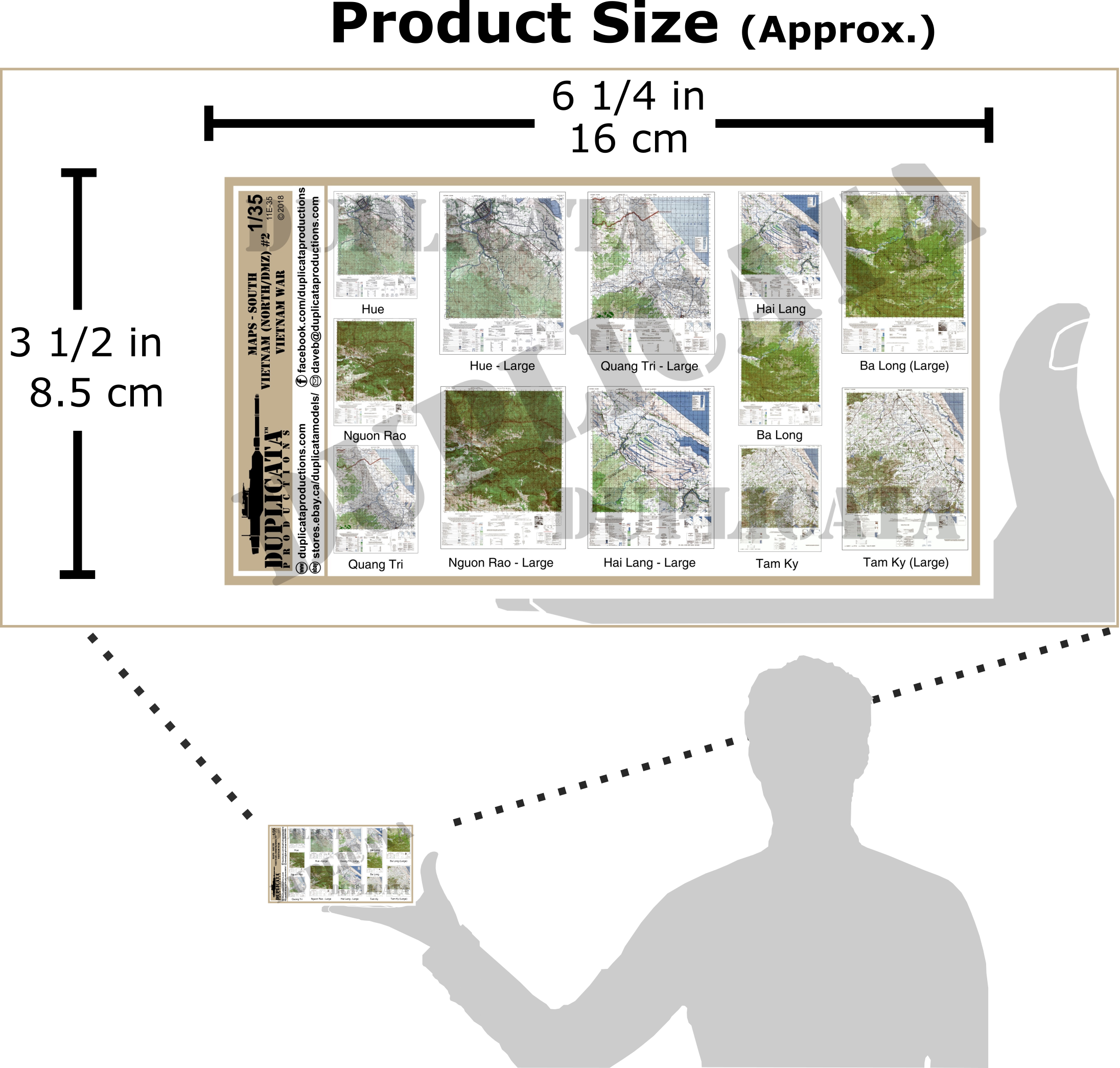 地図 ベトナム戦争 南ベトナム(北部/DMZ)#2(1/35スケール)商品シート(全12枚)
