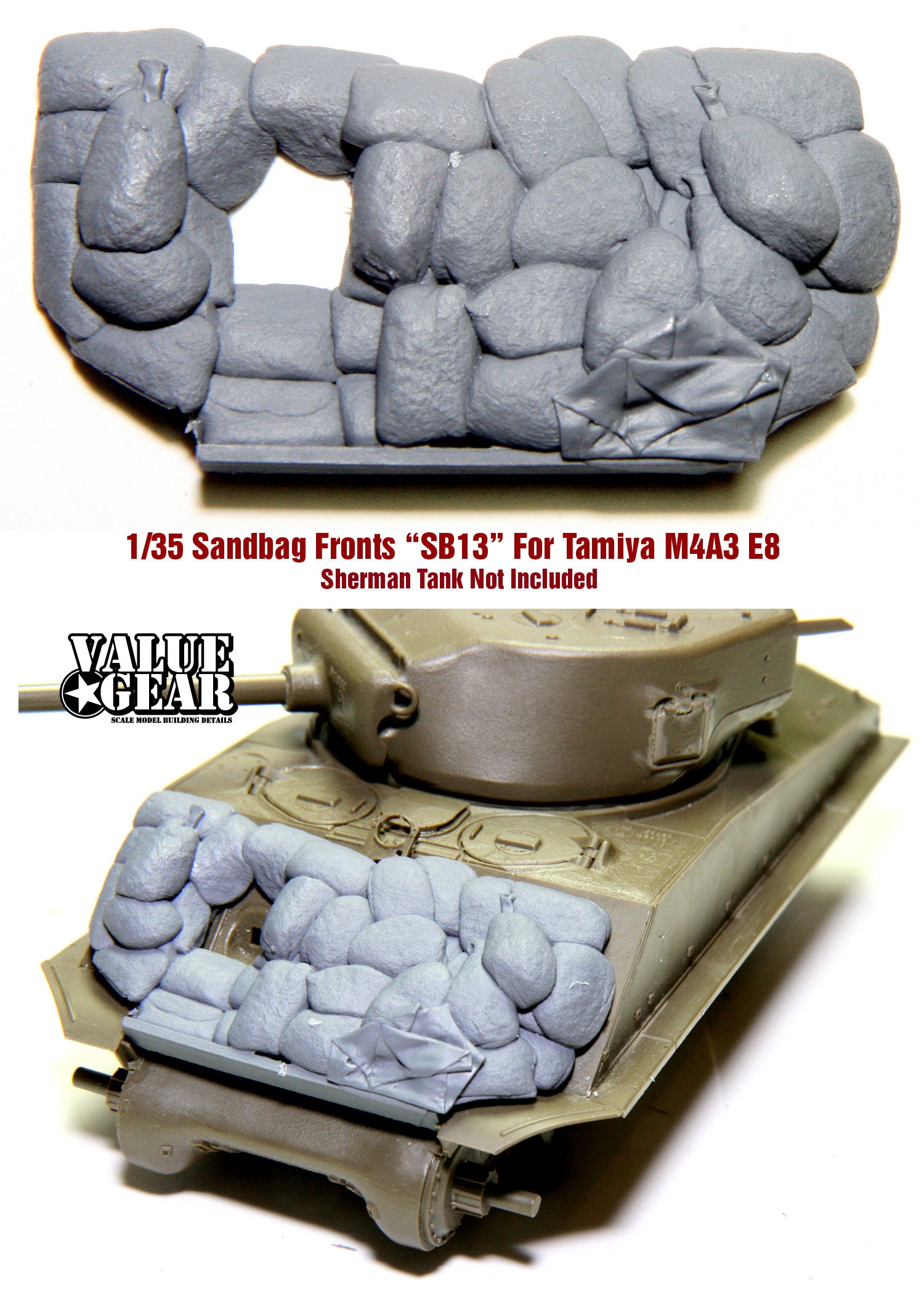バリューギア SB013 1/35 シャーマン M4A3E8 イージーエイト用サンドバッグ前面セット