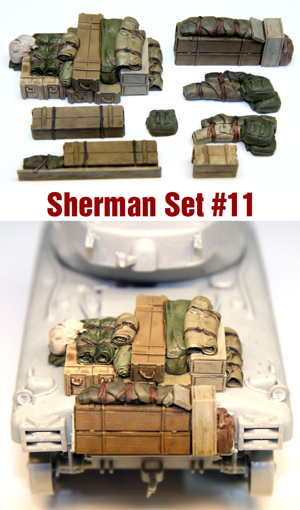バリューギア SH011 1/35 シャーマン エンジンデッキ&搭載品セット #11