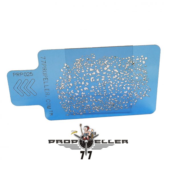 77 Propeller ランダムチッピング エアブラシステンシル 90×60mm PRP025 粒状ウェザリングパターン