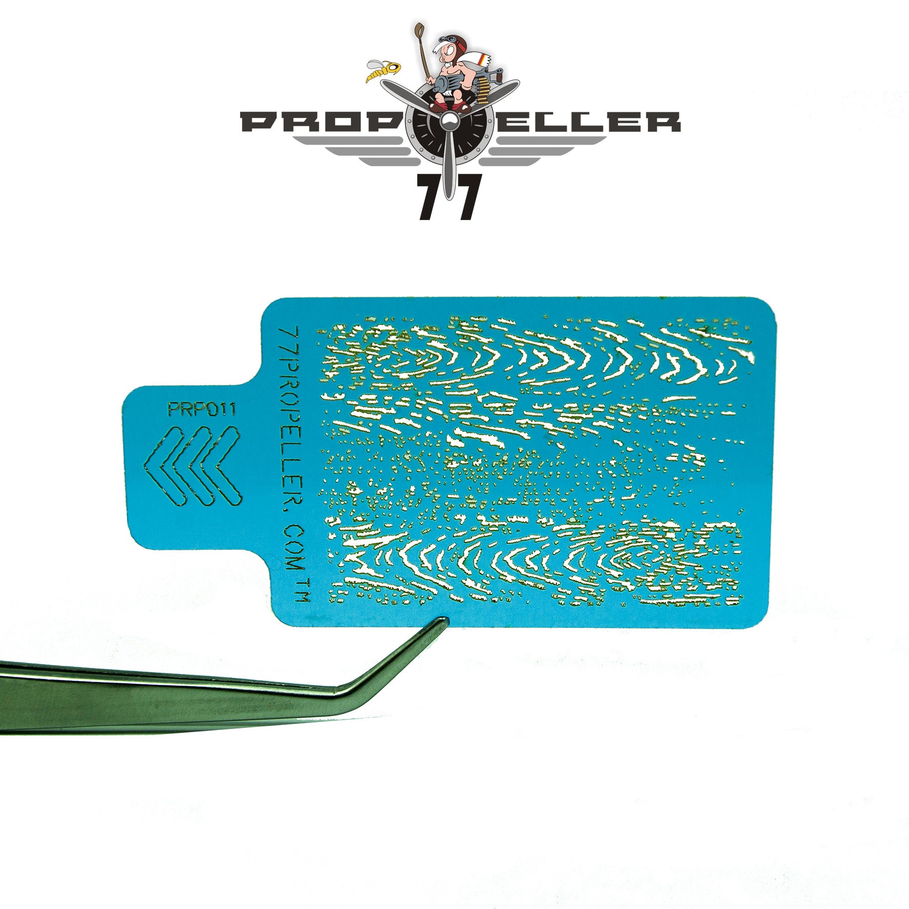 77 Propeller Set “7” – 4× Wood Texture Airbrush Stencils 60×40 mm PRP034 wood grain template design 1