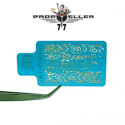 77 Propeller Set “7” – 4× Wood Texture Airbrush Stencils 60×40 mm PRP034 wood grain template design 1