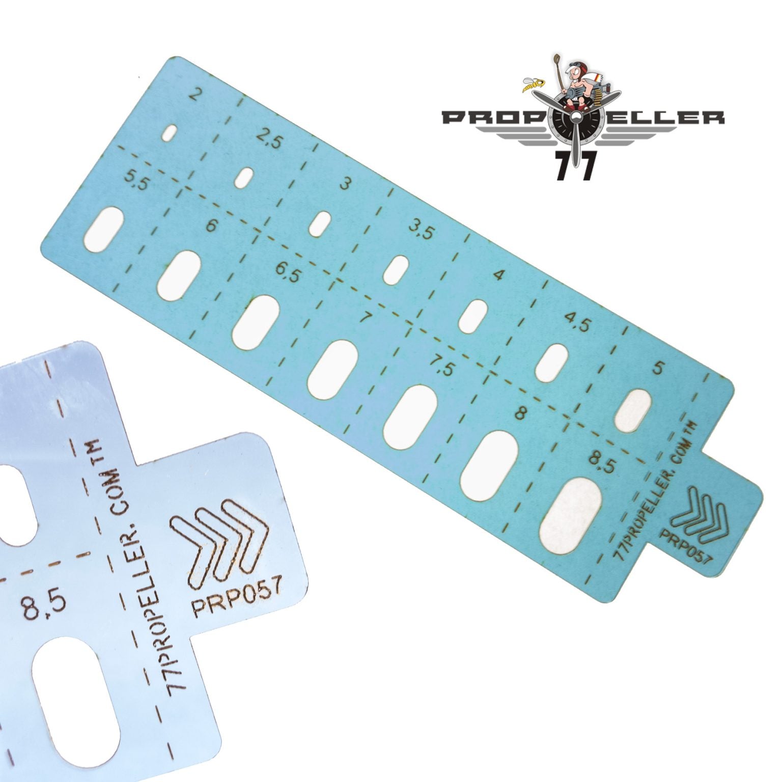 77 Propeller スジ彫り＆スプレーマスキングテンプレート No.5 PRP057 長円形開口と目盛り