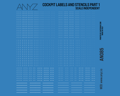 Cockpit Labels and Stencils Part 1 (Scale Independent)