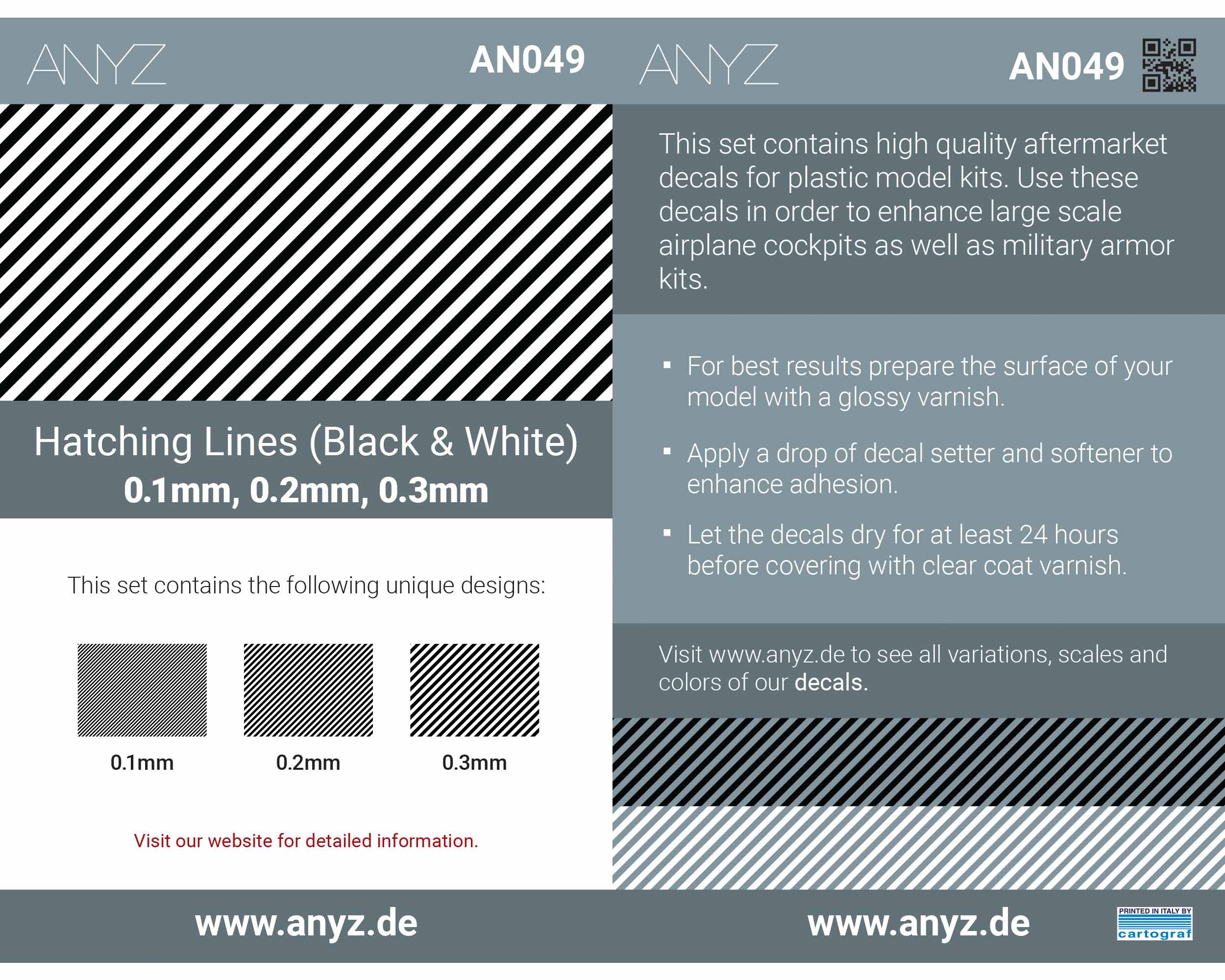ANYZ AN049の収録パターンと公式使用手順を示す製品案内