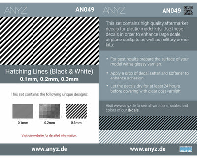 ANYZ AN049の収録パターンと公式使用手順を示す製品案内