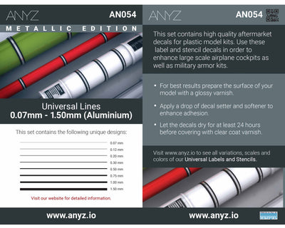 ANYZ AN054の収録線幅と公式使用手順を示す製品案内