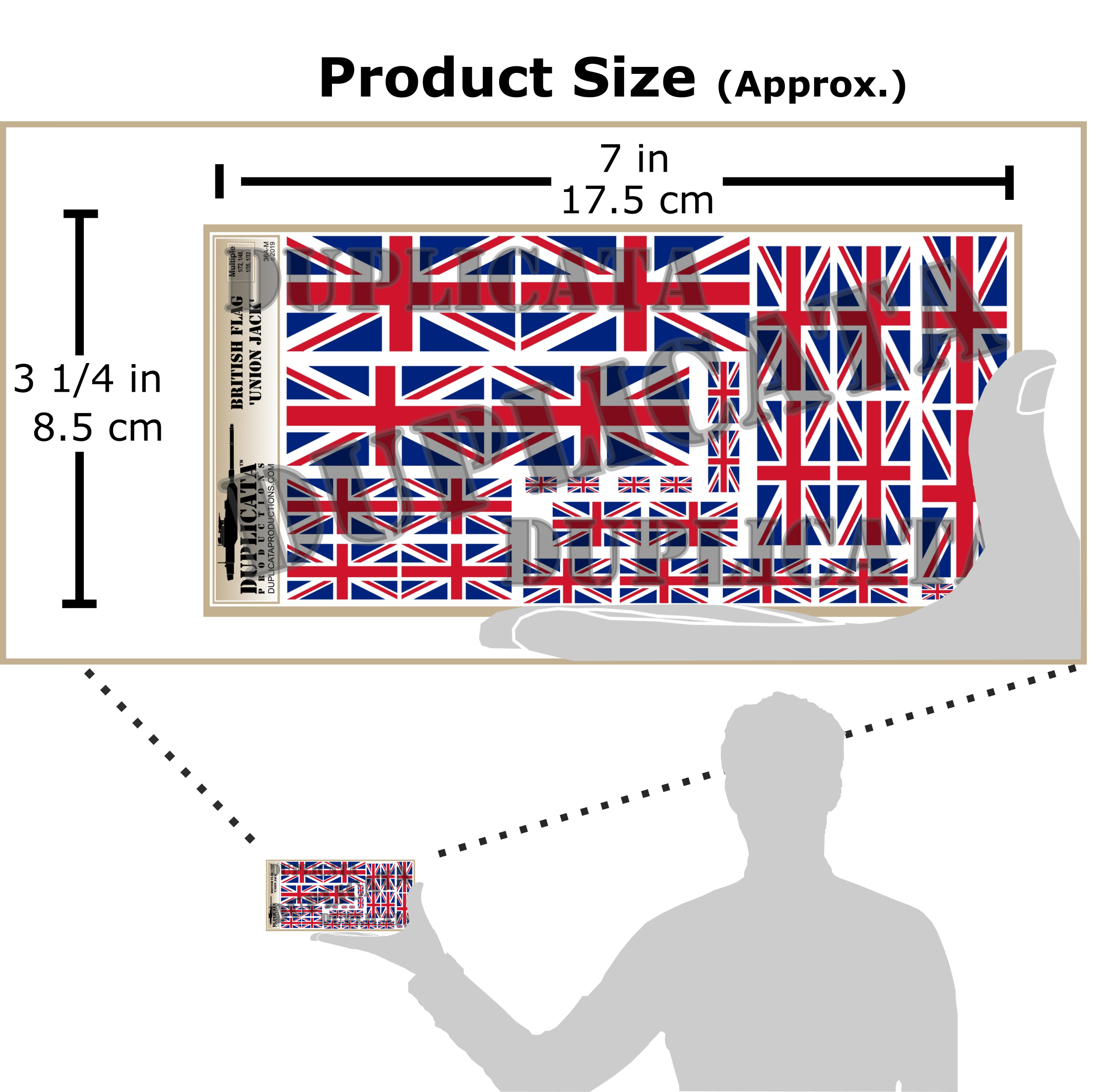 1/35スケール イギリス国旗（ユニオンジャック）ペーパーフラッグセット（商品シート）