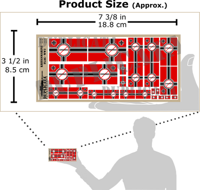 スケールモデル用ペーパーフラッグの使用例（掲揚・垂らし・破れ表現の作例）