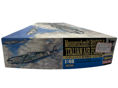 ハセガワ 09266 メッサーシュミット Bf109G-6 イタリア空軍 1/48 箱側面 値札シール