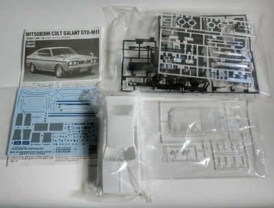 ハセガワ 1/24 三菱 コルト ギャラン GTO-MII 1970 内容物・パーツ・デカール・説明書