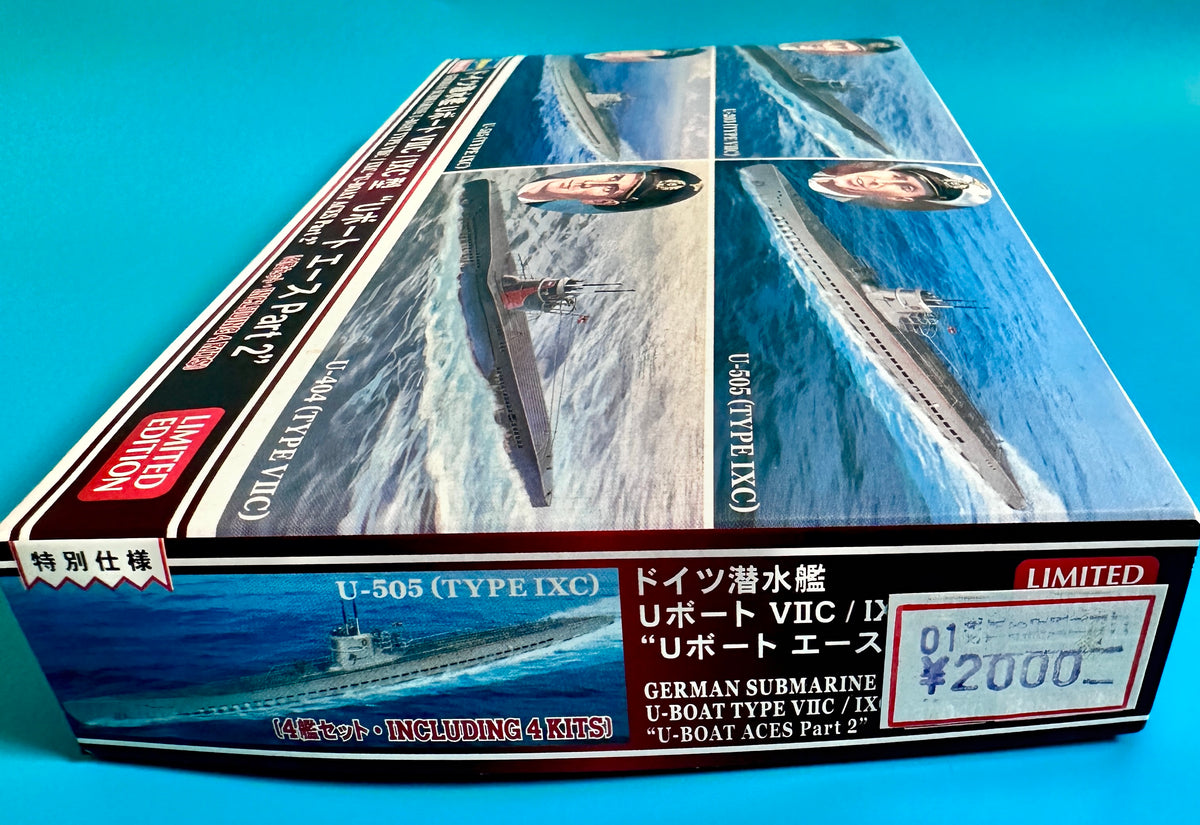 ハセガワ Uボート エース Part 2 1/700 外箱側面と価格シール