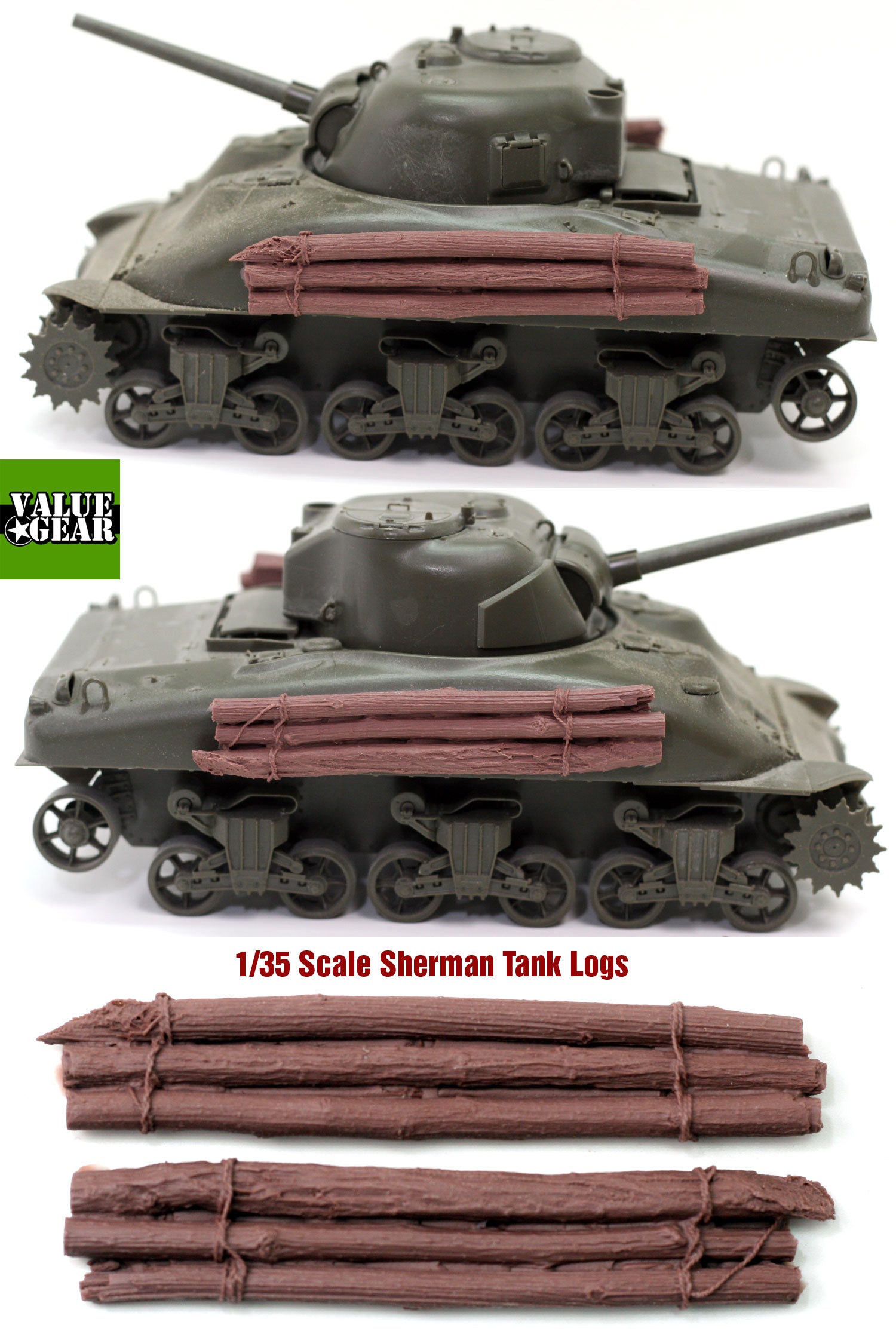 バリューギア SB010 1/35 シャーマン用丸太セット #1