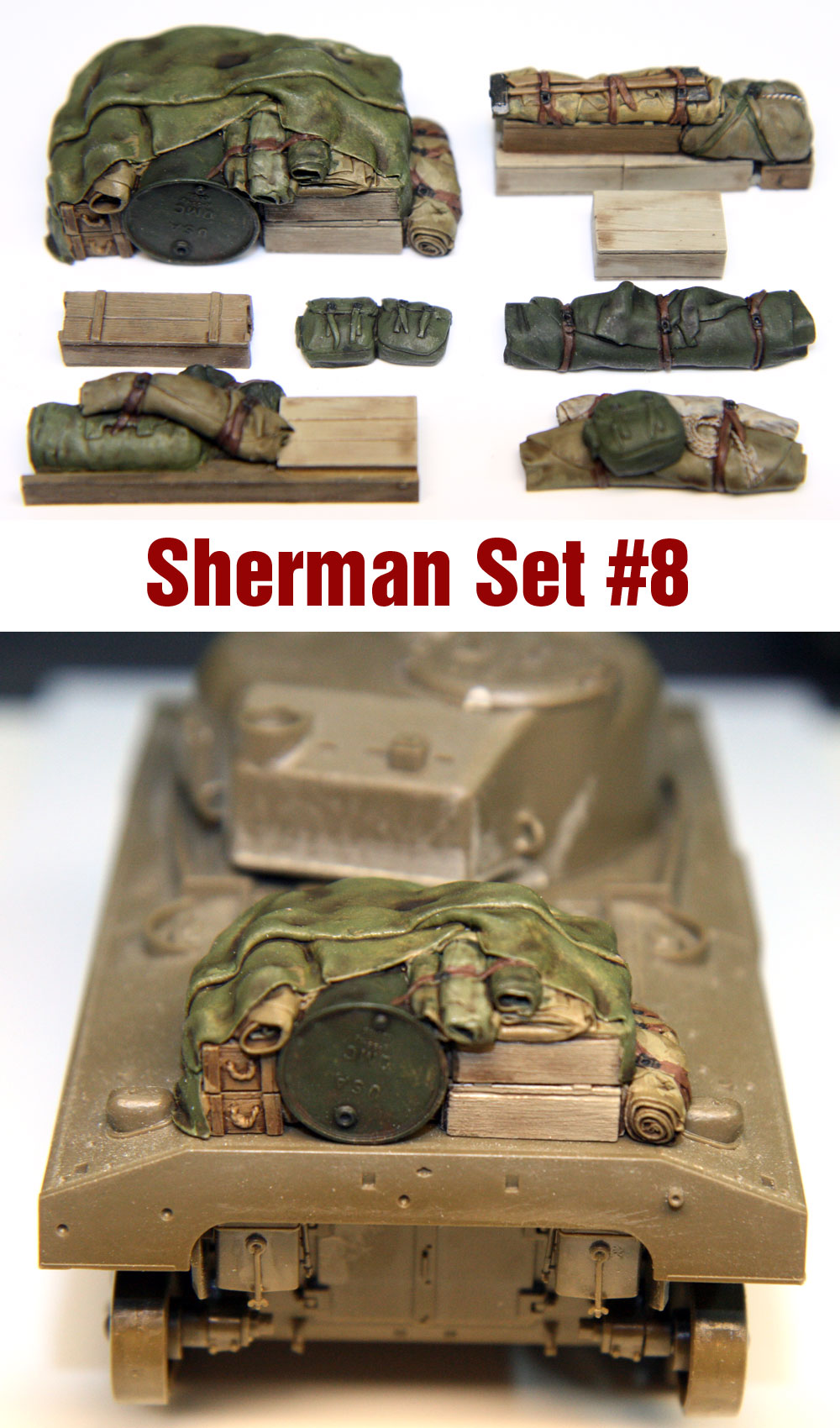 バリューギア SH008 1/35 シャーマン エンジンデッキ＆搭載品セット #8
