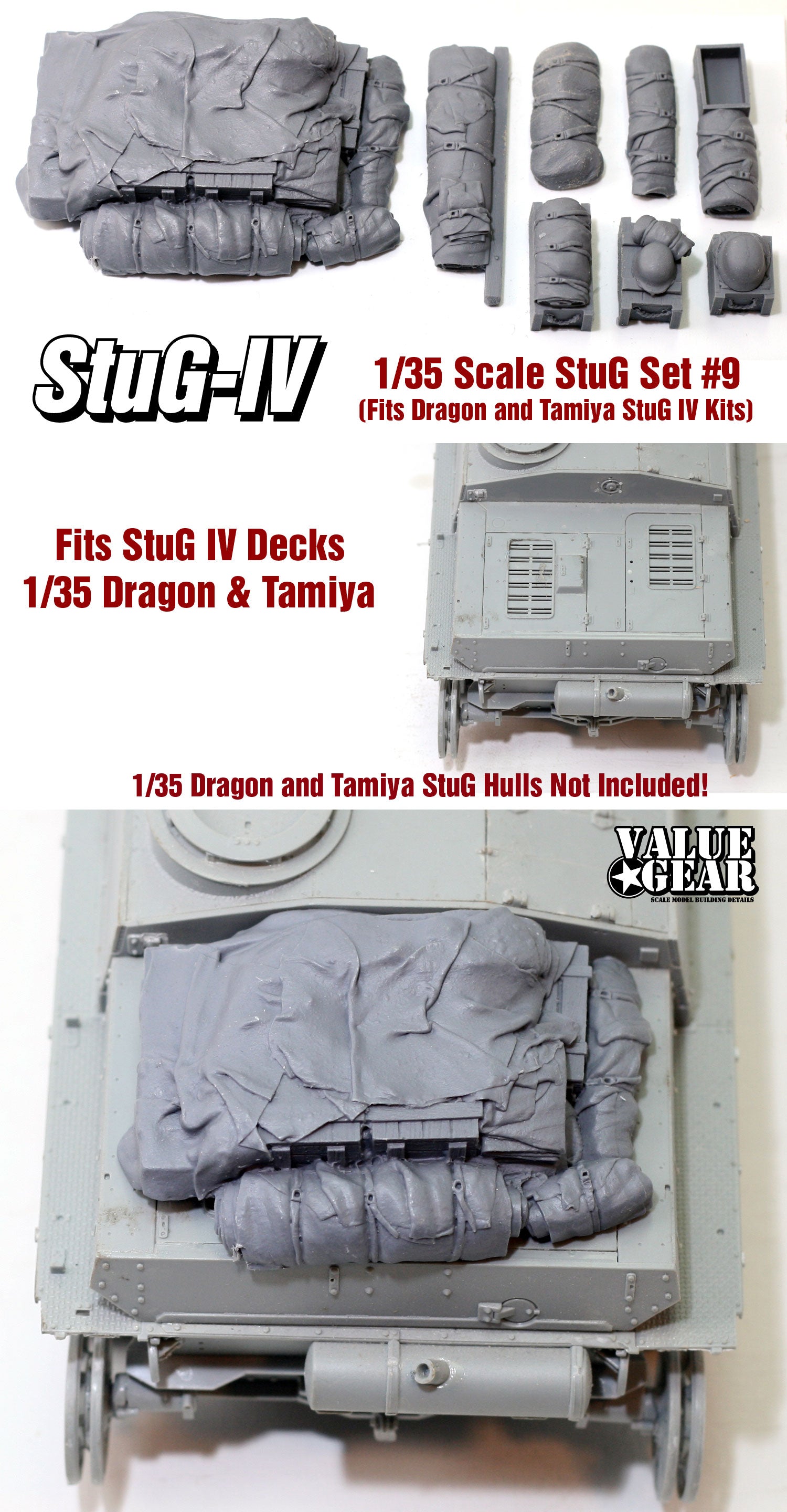 バリューギア STG09 1/35 IV号突撃砲用エンジンデッキ搭載品セット #9 ドラゴン・タミヤ対応